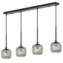 Elara Frosted Glass 4 Light Linear Pendant